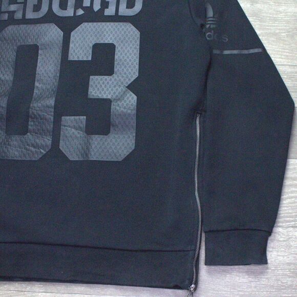 [BS2717] Mens Adidas Winter D-Crew Sweater Black Size M - Picture 2 of 5